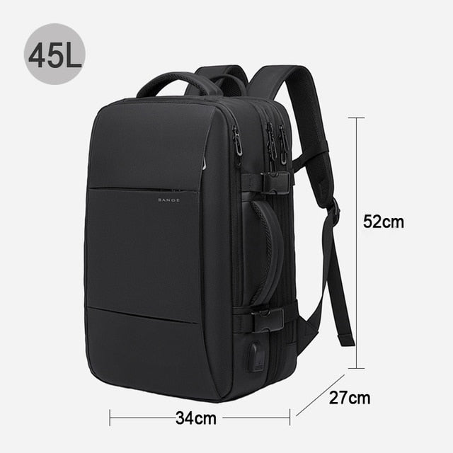 Mochila de Viagem USB Expansível Impermeável