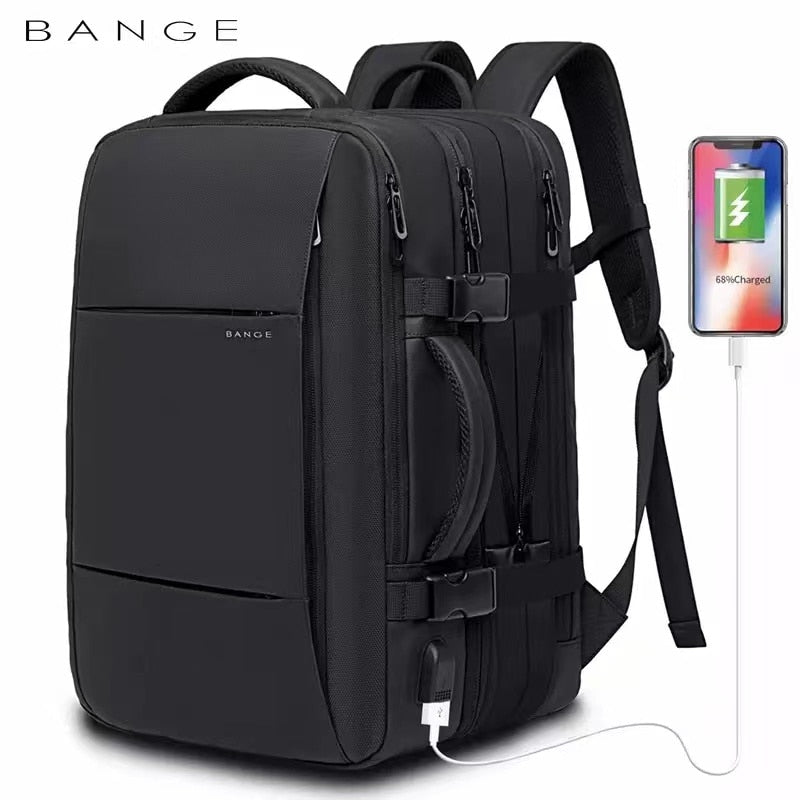 Mochila de Viagem USB Expansível Impermeável